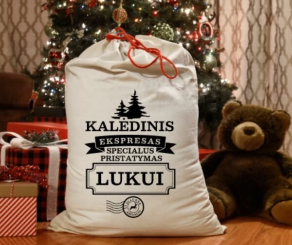 Dovanų maišas - Kalėdinis ekspresas su norimu vardu